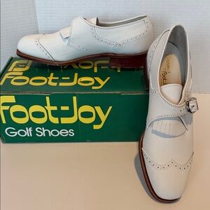 NIB FootJoy Women's White Leather Oxford Golf Shoes Size 10 AA Style 91462
